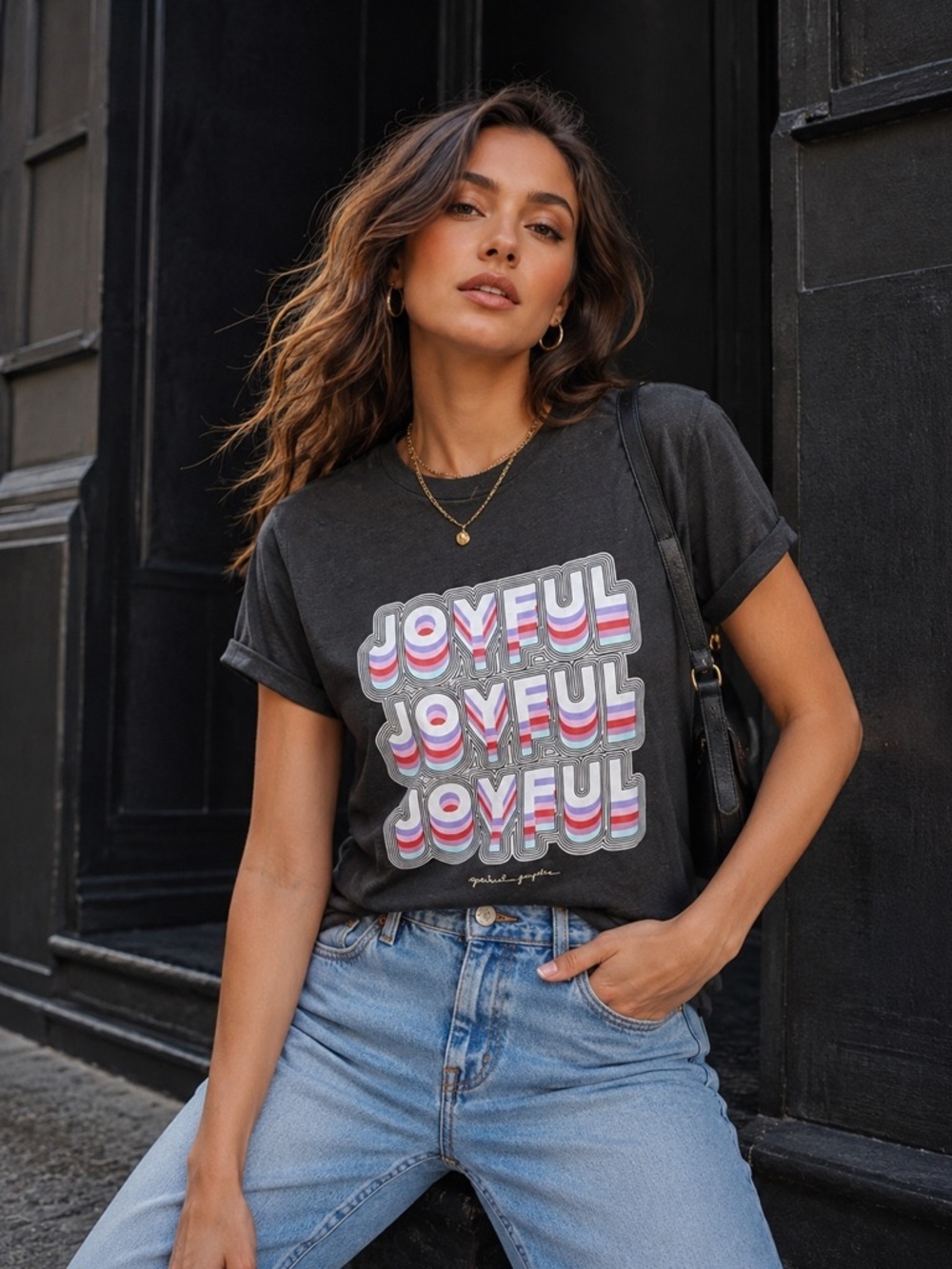 Spiritual Gangster Joyful Graphic Tee xs/s